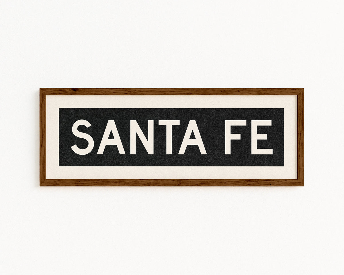 Framed Santa Fe New Mexico Bus Scroll
