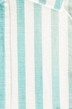 Sartorio Jumbo Pinstripe Denim Snap Button Cotton Overshirt
