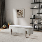 Sarna Ivory Boucle Bench