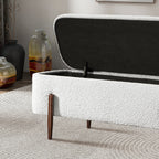 Sarna Ivory Boucle Bench