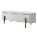 Sarna Ivory Boucle Bench