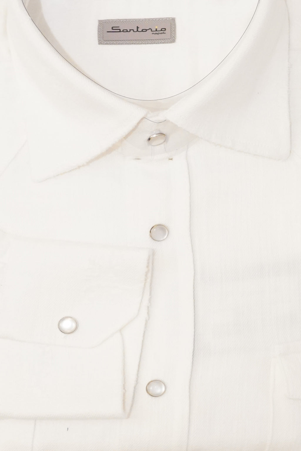 Sartorio Denim Snap Button Cotton Shirt