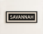 Framed Savannah Georgia Bus Scroll