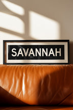 Framed Savannah Georgia Bus Scroll