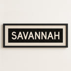 Framed Savannah Georgia Bus Scroll