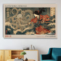 Katsushika Hokusai Wall Art Canvas Print, Octopus War Japanese Ocean Artwork