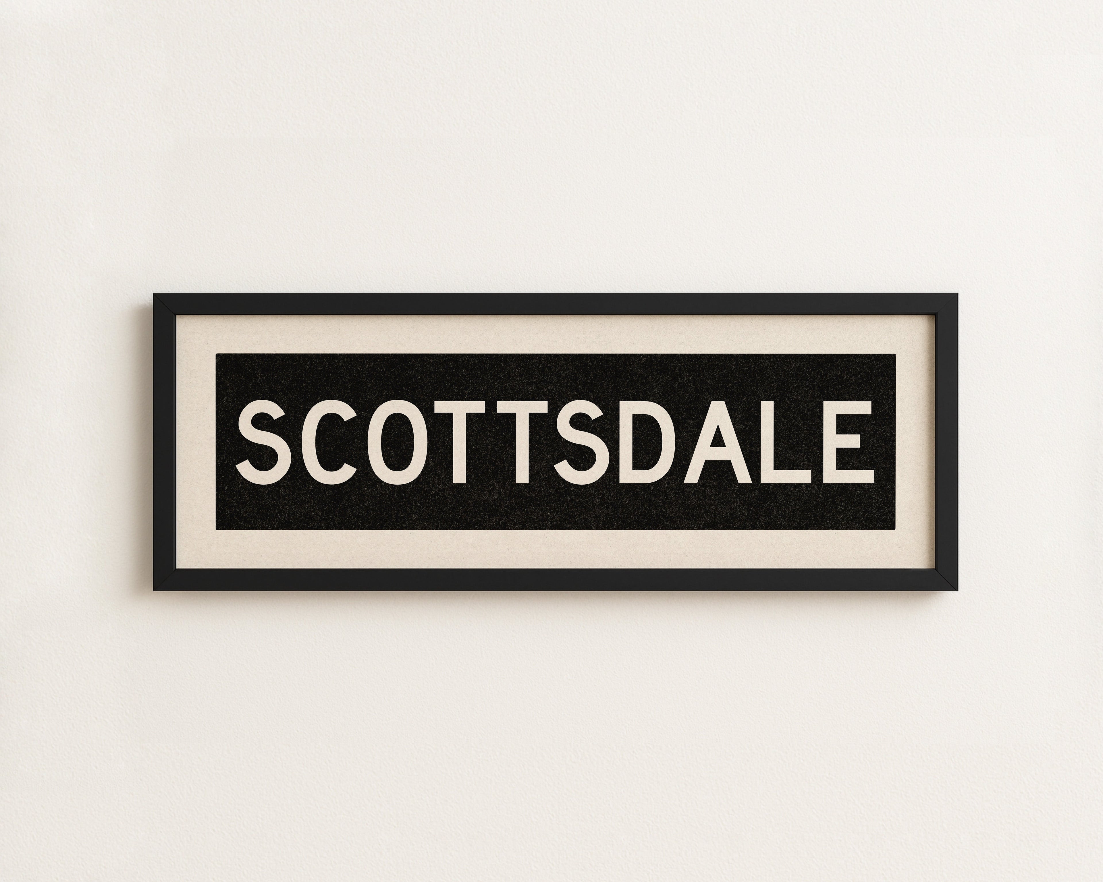 Framed Scottsdale Arizona Bus Scroll