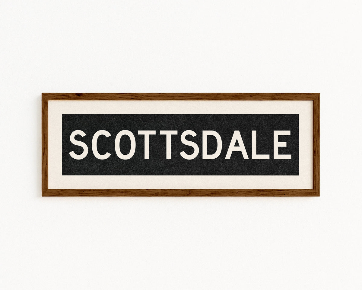 Framed Scottsdale Arizona Bus Scroll