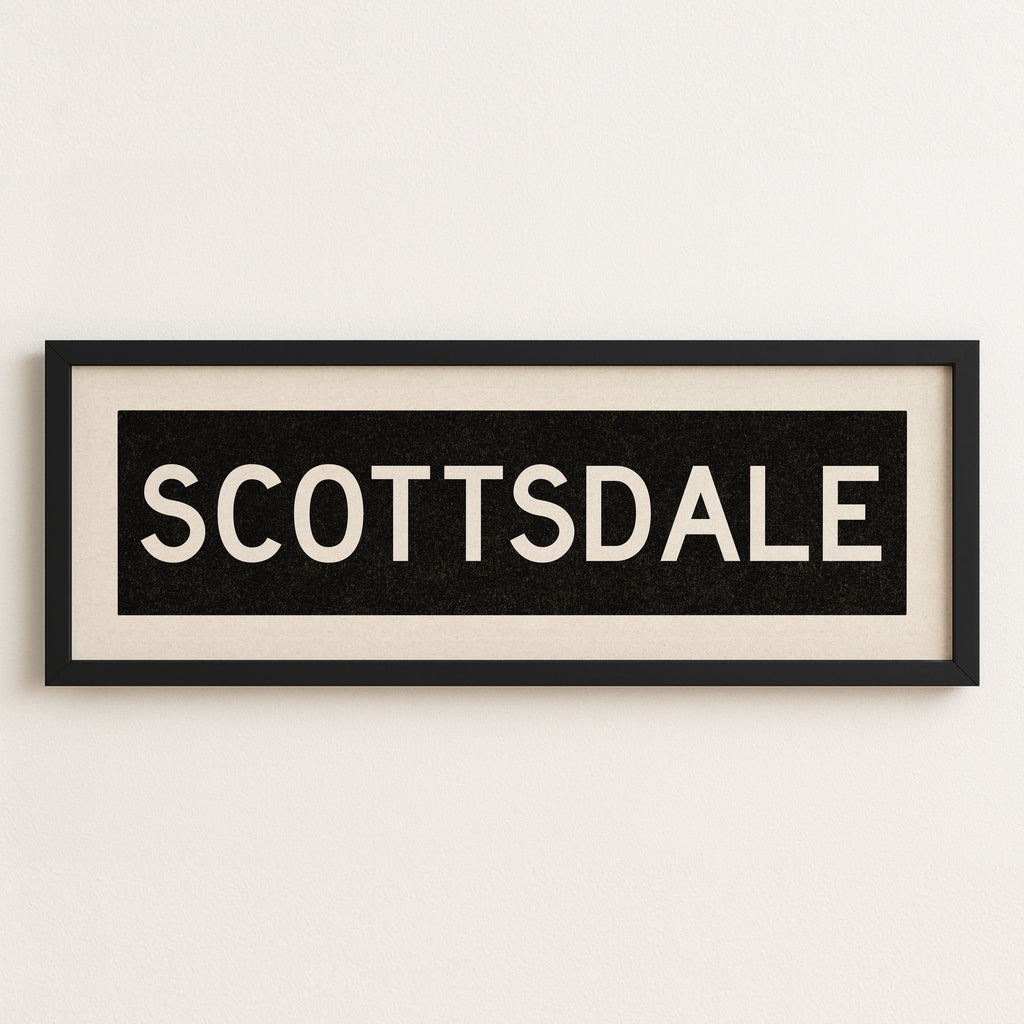 Framed Scottsdale Arizona Bus Scroll