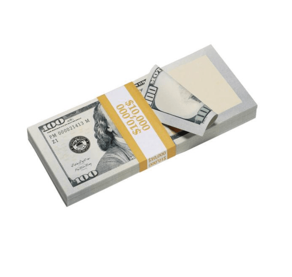 $1,000,000 New Money Prop Money With Duffle Bag- Blank Fillers