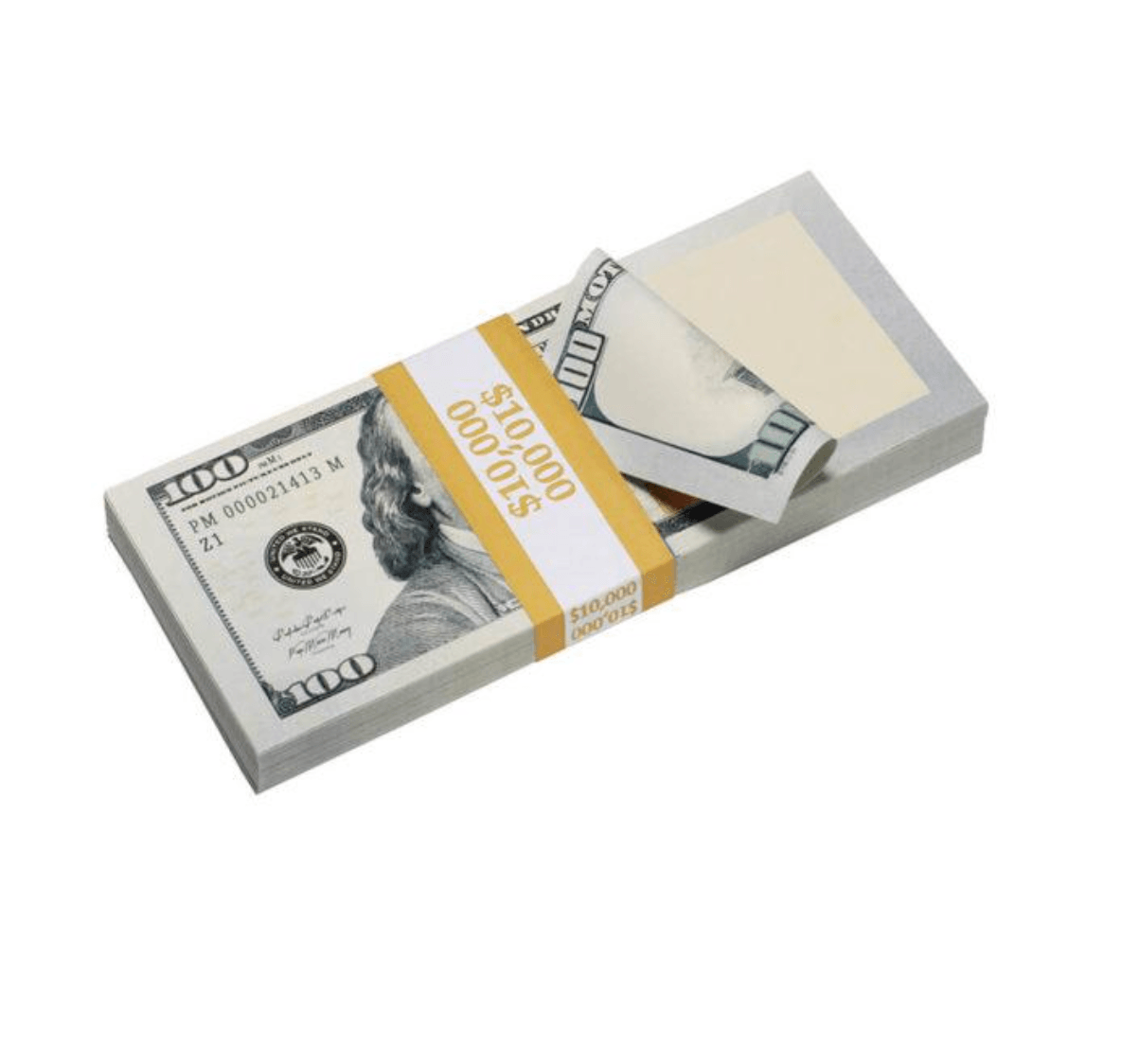 $1,000,000 New Money Prop Money With Duffle Bag- Blank Fillers