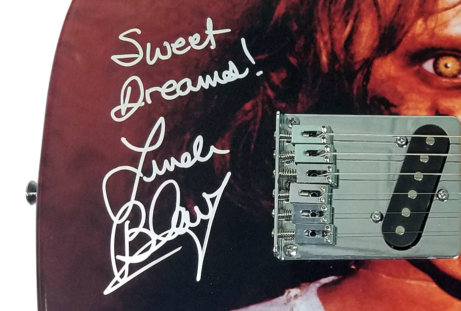The Exorcist Linda Blair Signed Autographed Custom Photo Guitar ACOA Witness ITP