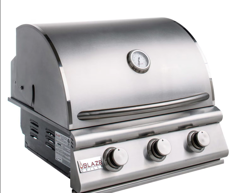 Blaze LBM 25-Inch 3-Burner Built-In Natural Gas Gas Grill - BLZ-3LBM-NG