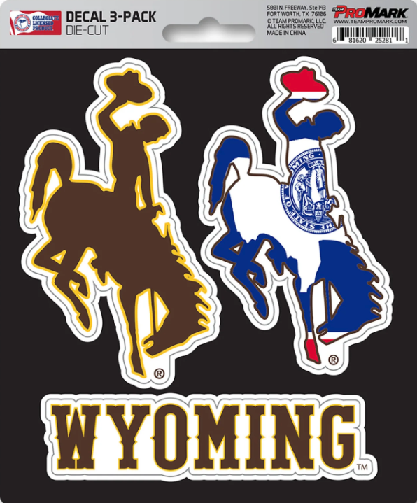 NCAA Official Team Sticker Mats - Set of 3 Stickers