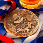 America250 Sea to Shining Sea 4-piece Coaster Set (Bronze)