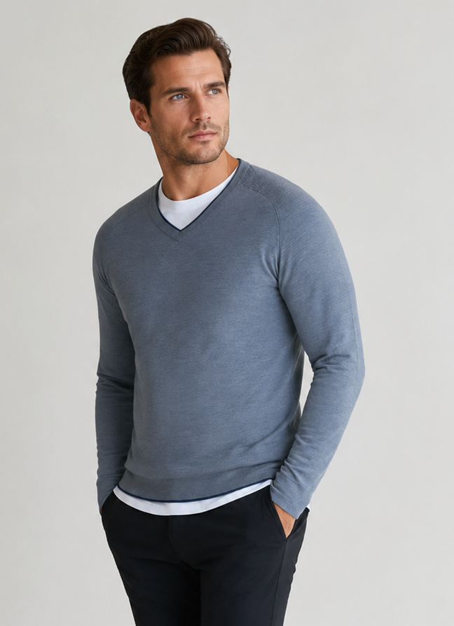 Seamless V-Neck Pullover Shirt