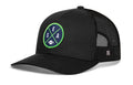 Seattle Trucker Hat  |  Black SEA X Football Snapback
