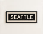 Framed Seattle Washington Bus Scroll