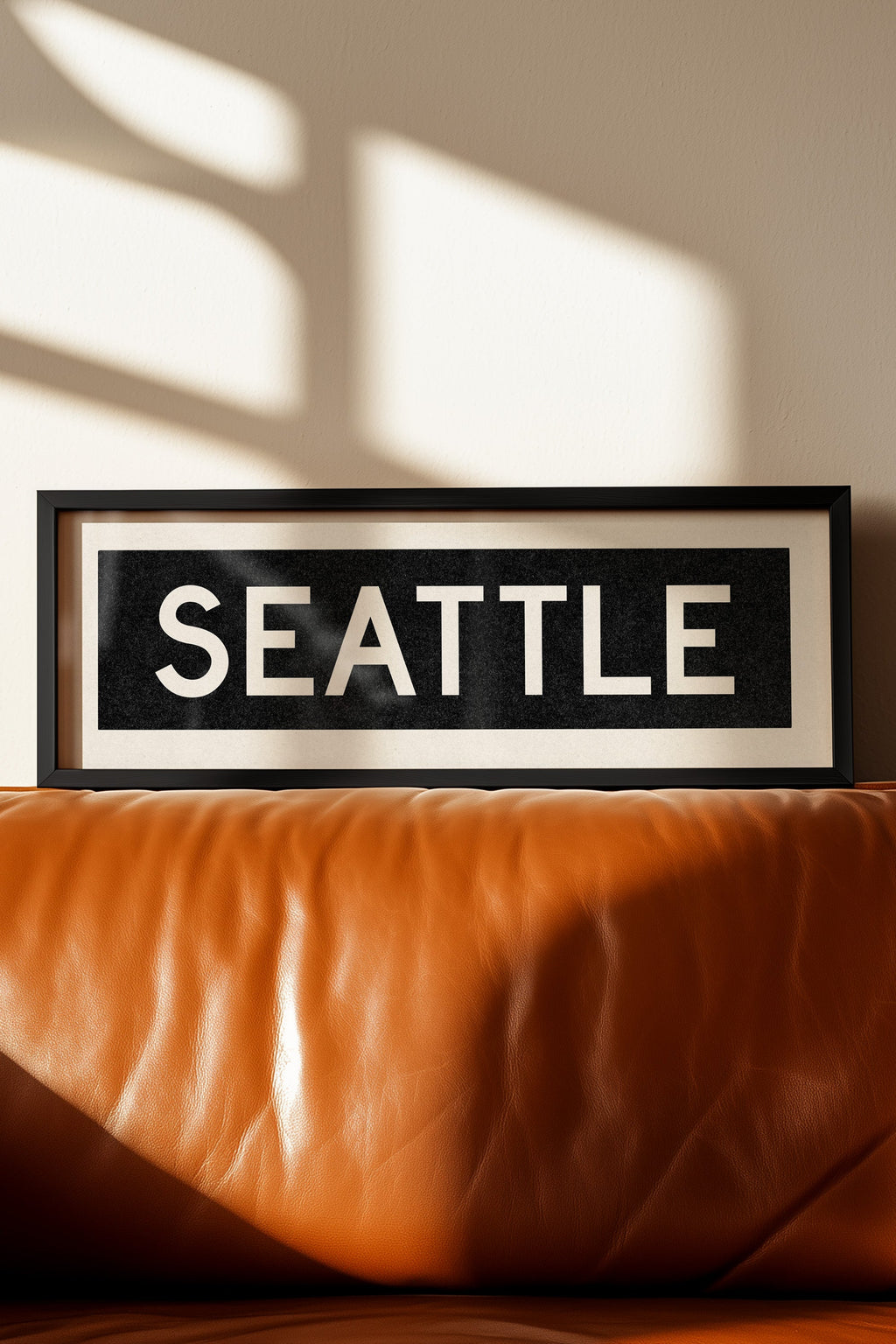 Framed Seattle Washington Bus Scroll