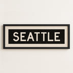 Framed Seattle Washington Bus Scroll