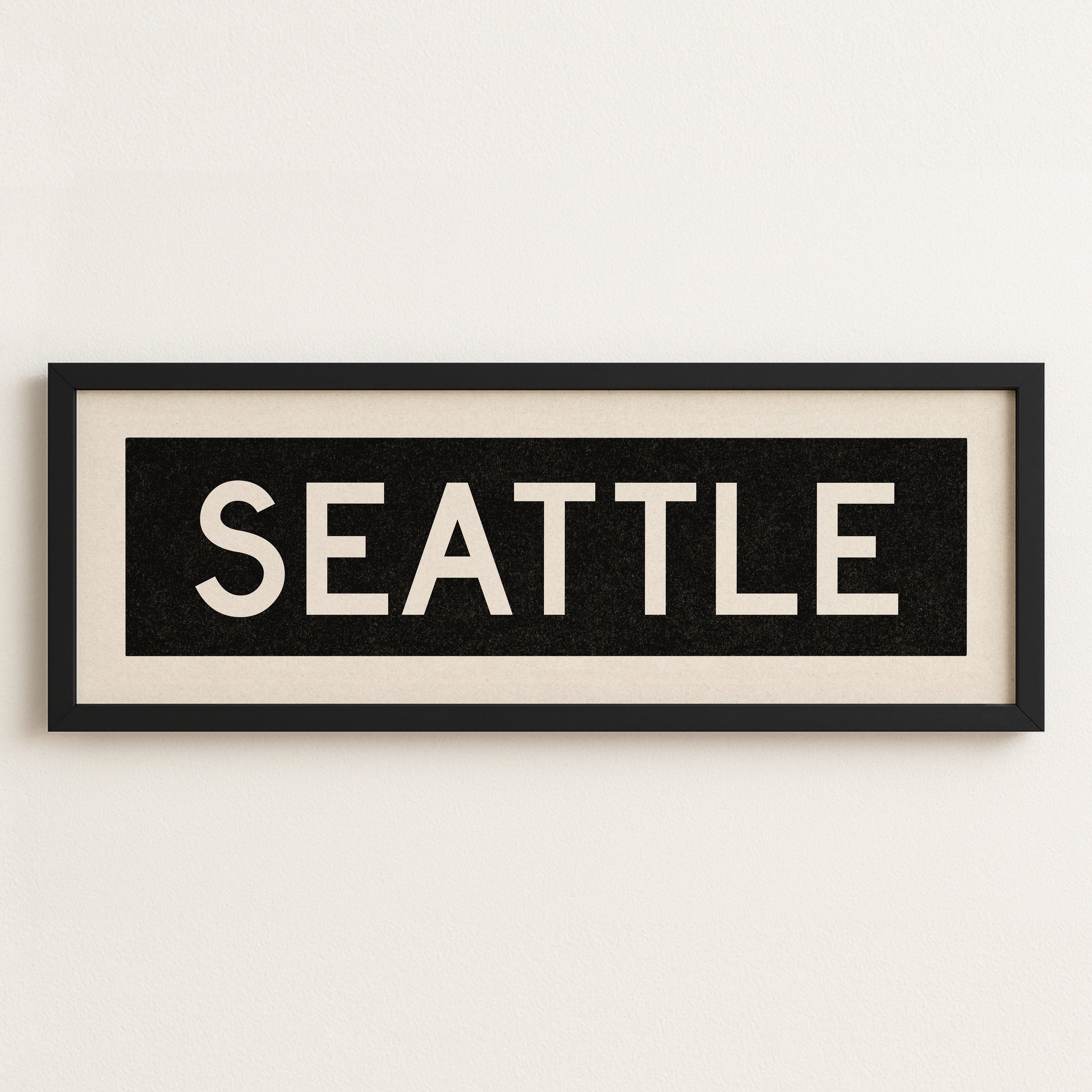 Framed Seattle Washington Bus Scroll
