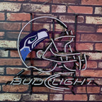 Seattle Seahawks Helmet Bud Light Neon Signs