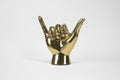 Shaka or Roadrunner or "Birds Up" Hand Sign Sculpture in Brass