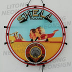 Shell Gasoline Roxana Neon Signs