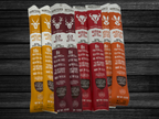 Exotic Meat Sticks Bag – 14 Wild Game Jerky Snacks in Canvas Gift Bag