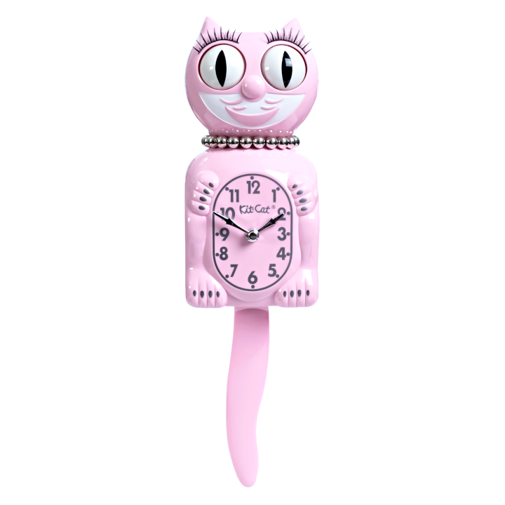 Retired Retro Pink Lady Kitchen Edition Kit-Cat Klock