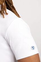 Short Sleeve Polo Contrast // White Blue