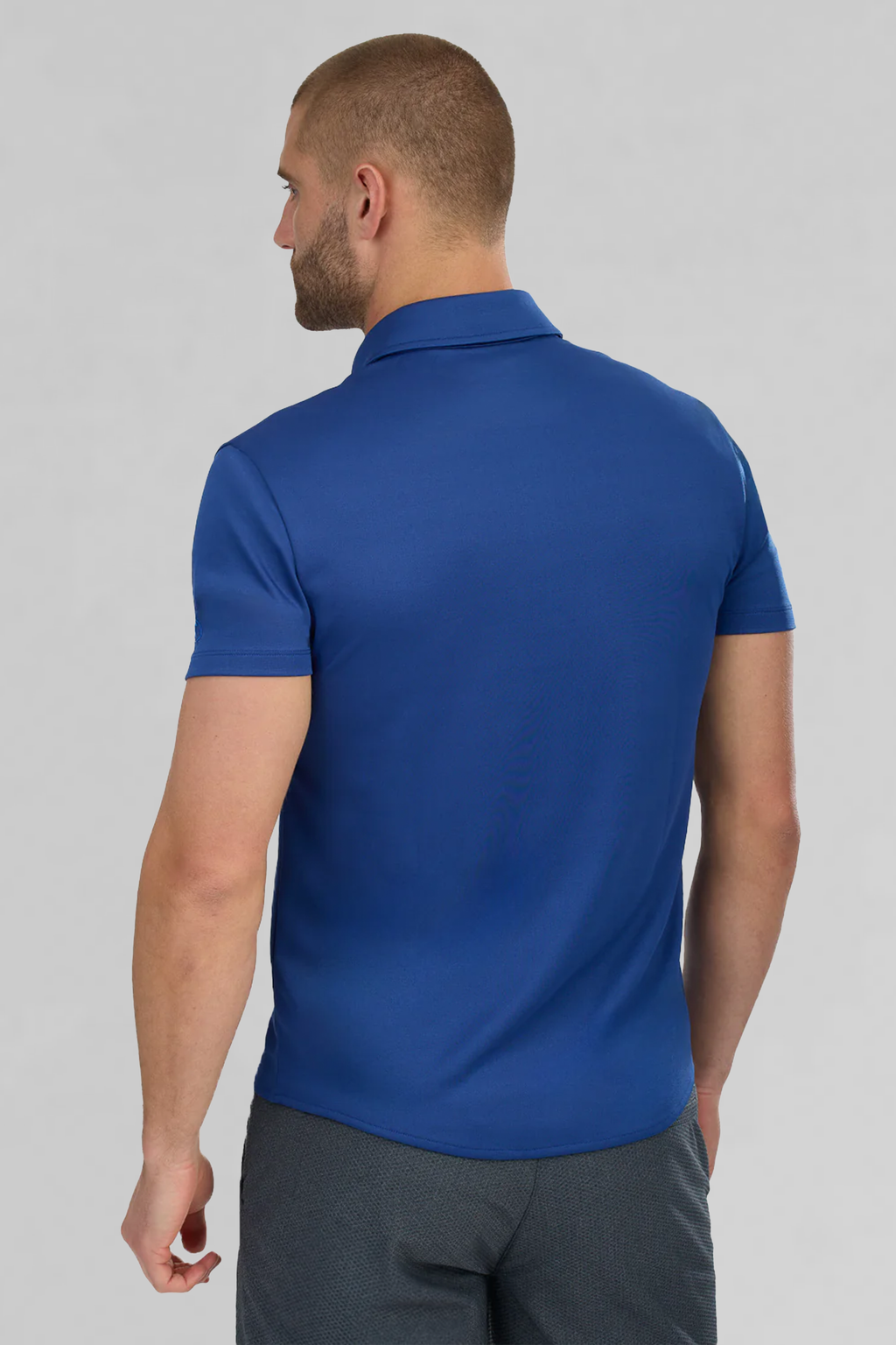 Short Sleeve Button Down Polo Solid // Twilight