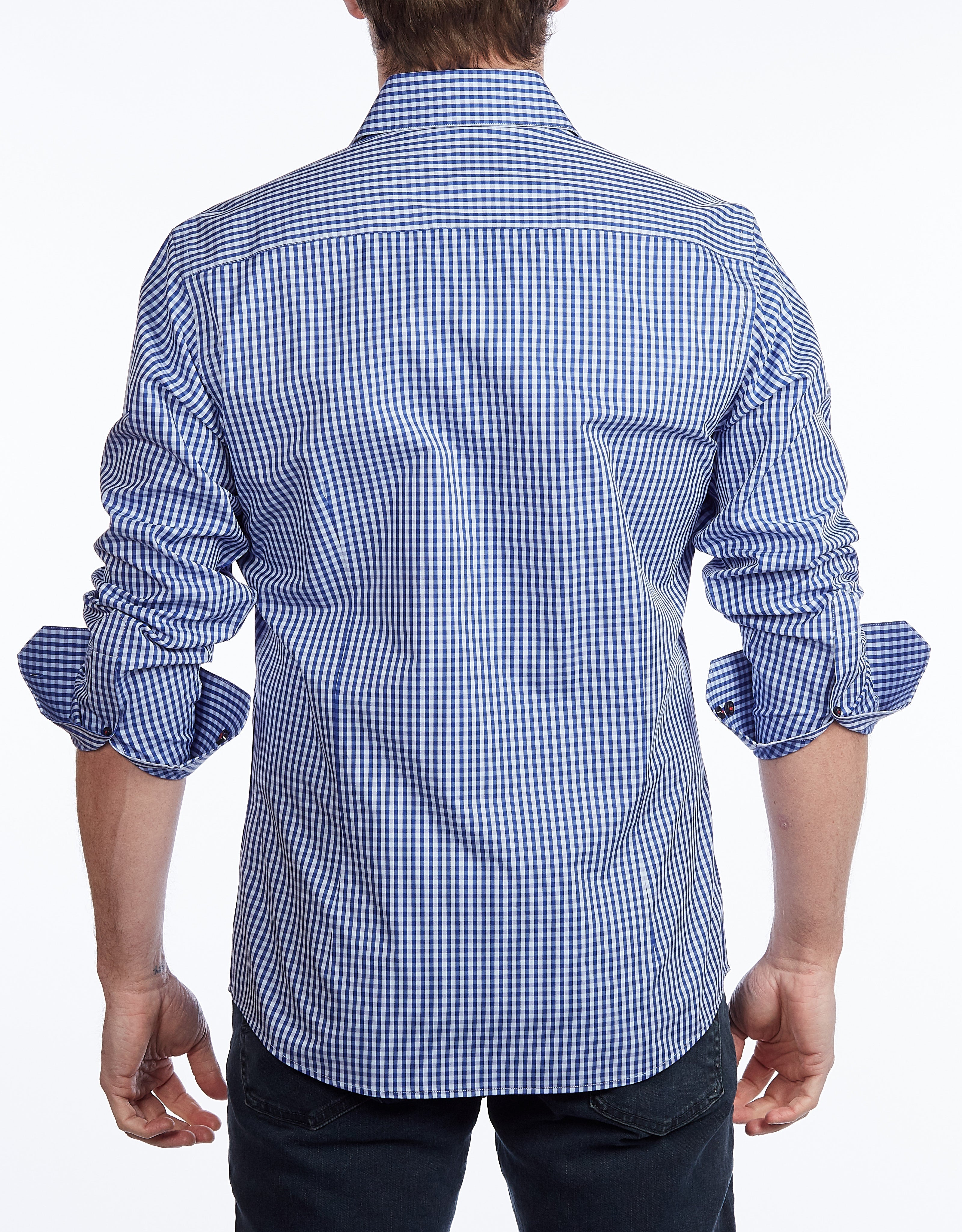 Signature Shirt //  - Contemporary Fit - contrast  trimming - final sale - Size Small