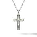 Chevron Cross Pendant - Silver