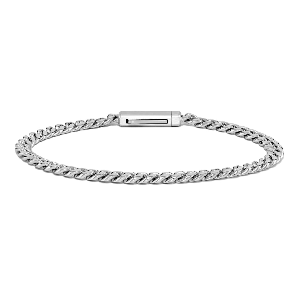 Cuban Chain Bracelet, 5MM - Silver