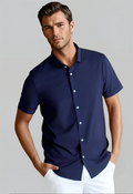 Cinqo 'Single Shot' Short Sleeve Shirt - Blue Night