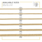 Cuban Link 14K Gold Plated Necklace 30" For Men