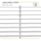 Cuban Link Chain Silver Curb Bracelet 8.5" Stainless Steel Men Jewelry