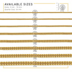 Cuban Link 14K Gold Plated Necklace 30" Bracelet 8.5" Set For Men