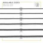 Black Cuban Link Stainless Steel Necklace 30"