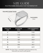 Silver Square Signet Rings (Polished)