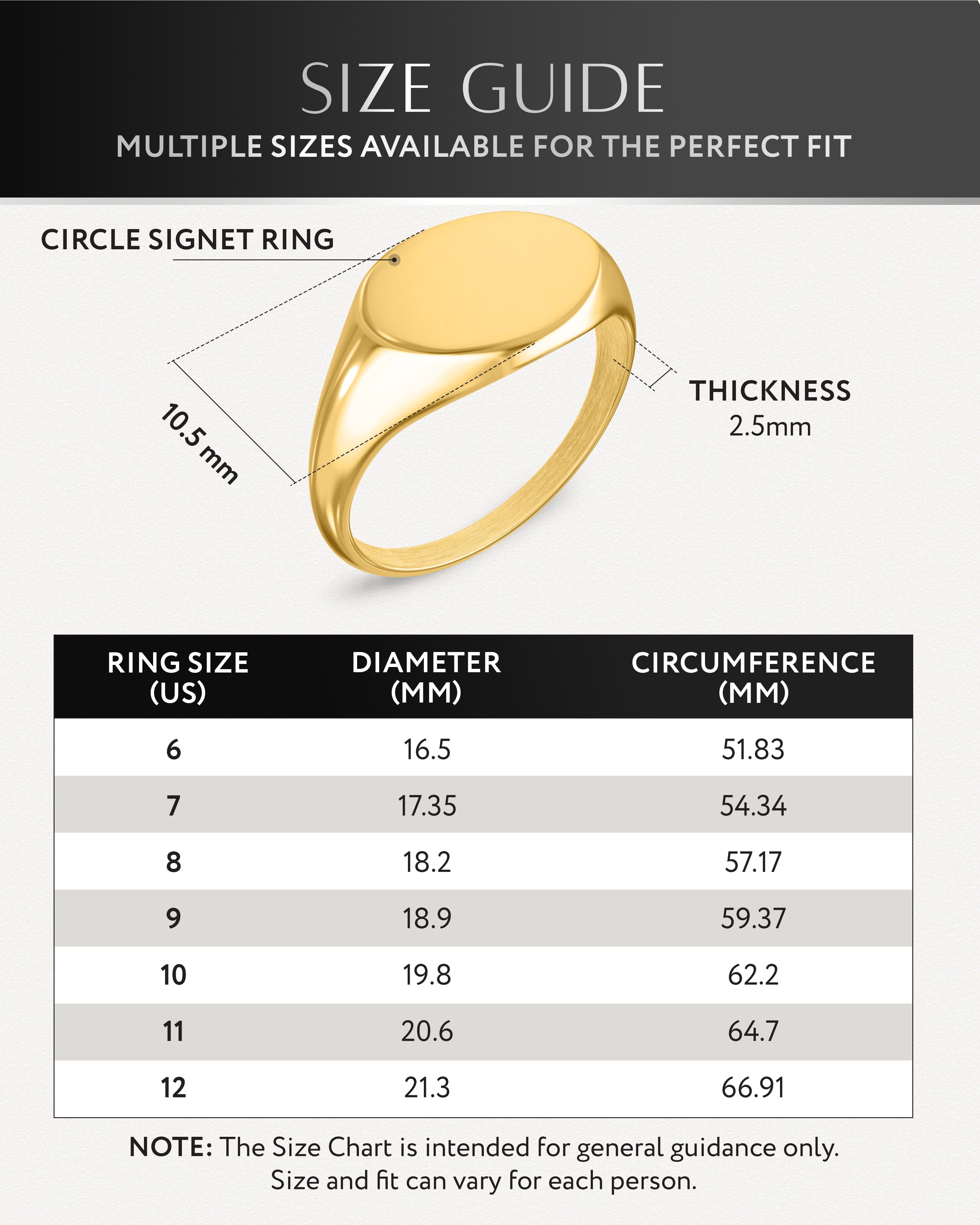 Round Signet Rings (Gold)