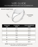 Silver Round Signet Rings (Polished)