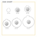 Silver Plain Hoop Women Earrings 4 mm 25 - 80 mm