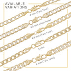 14K Gold Filled Cuban Link Anklet Diamond Cut Curb Chain 10'' Anklet Women Jewelry