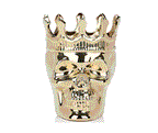 Gold Bonaparte Skull in Wood Charnel