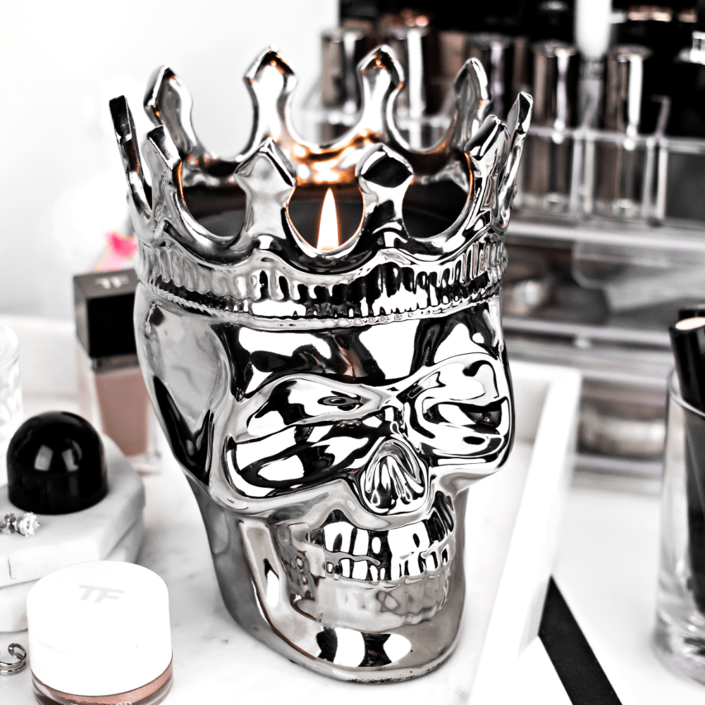 Silver Maximilien Skull in Thé Aroma