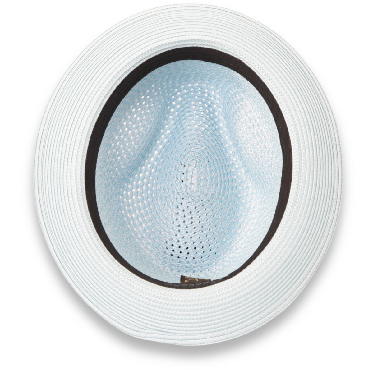 Castor Crushable Straw Hat Fedora in Sky Blue