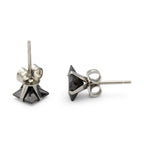 Cubic Zirconia Square Black Stud Earrings Set Of 4 Stainless Steel Jewelry Men Women