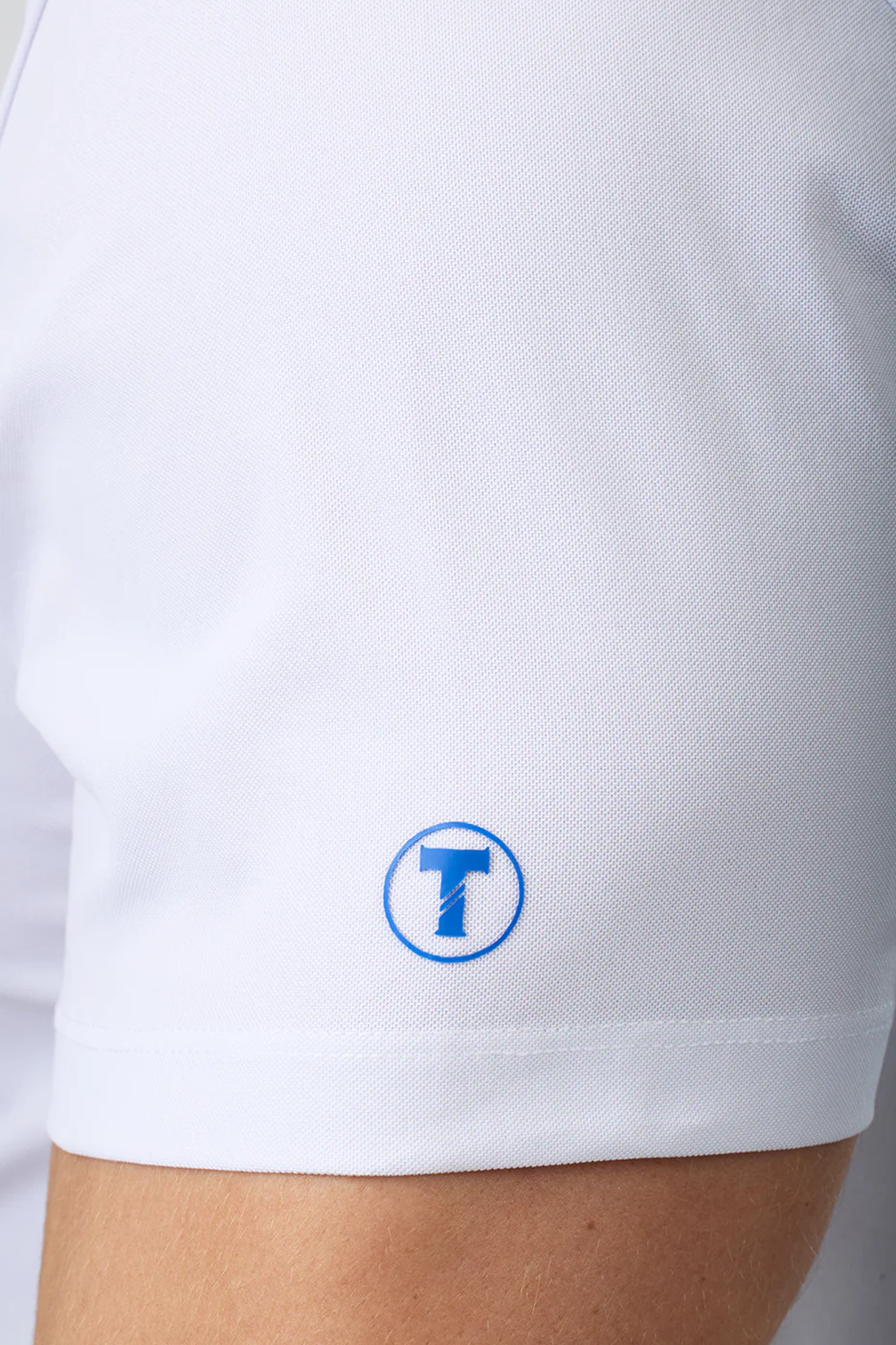 Slim Fit Pique Polo Contrast // White Blue